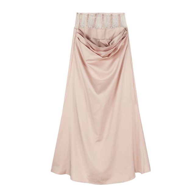 Off Shoulder Lace Corset Top and Maxi Skirt Set