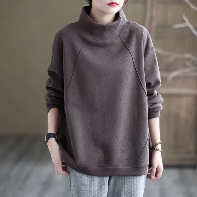 Mock-Neck Sweatshirt