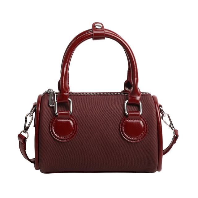Panel Crossbody Boston Bag