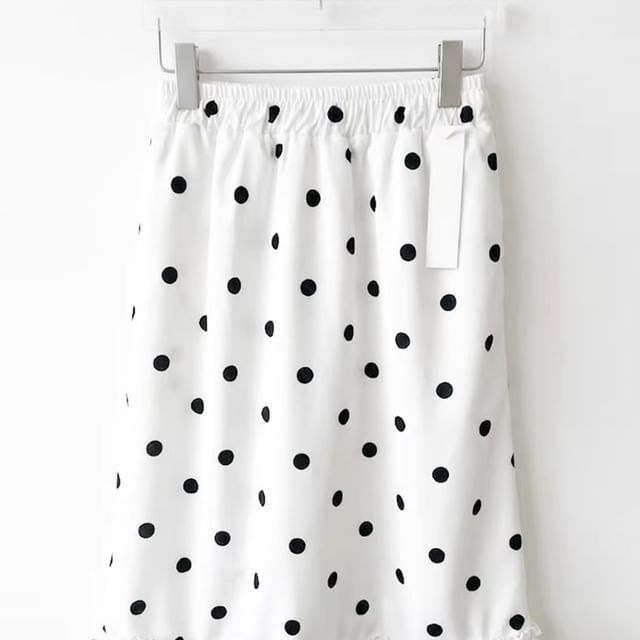 Polka Dot A-Line Skirt - Altfashion Shop