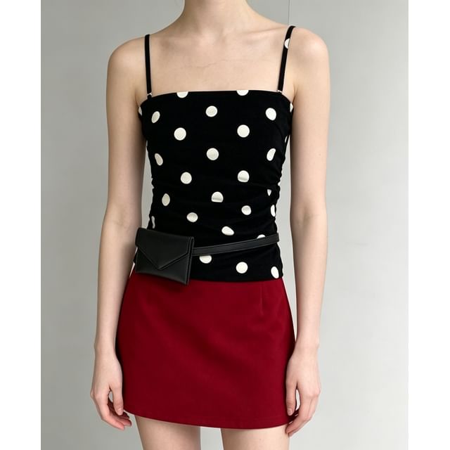 Polka Dot Slim-Fit Camisole Top
