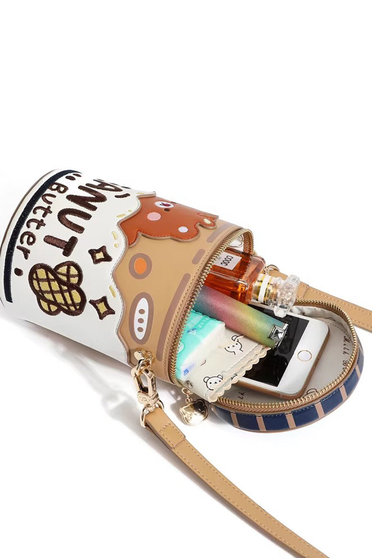 Embroidered Peanut Butter Lolita Bucket Bag