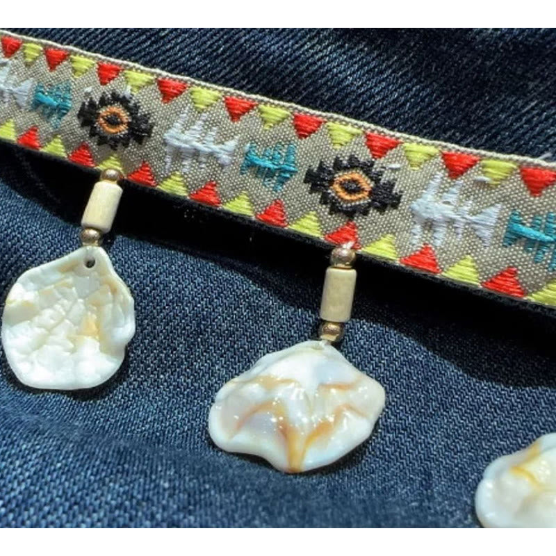 Denim Skirt Shirt Set Butterfly Irregular