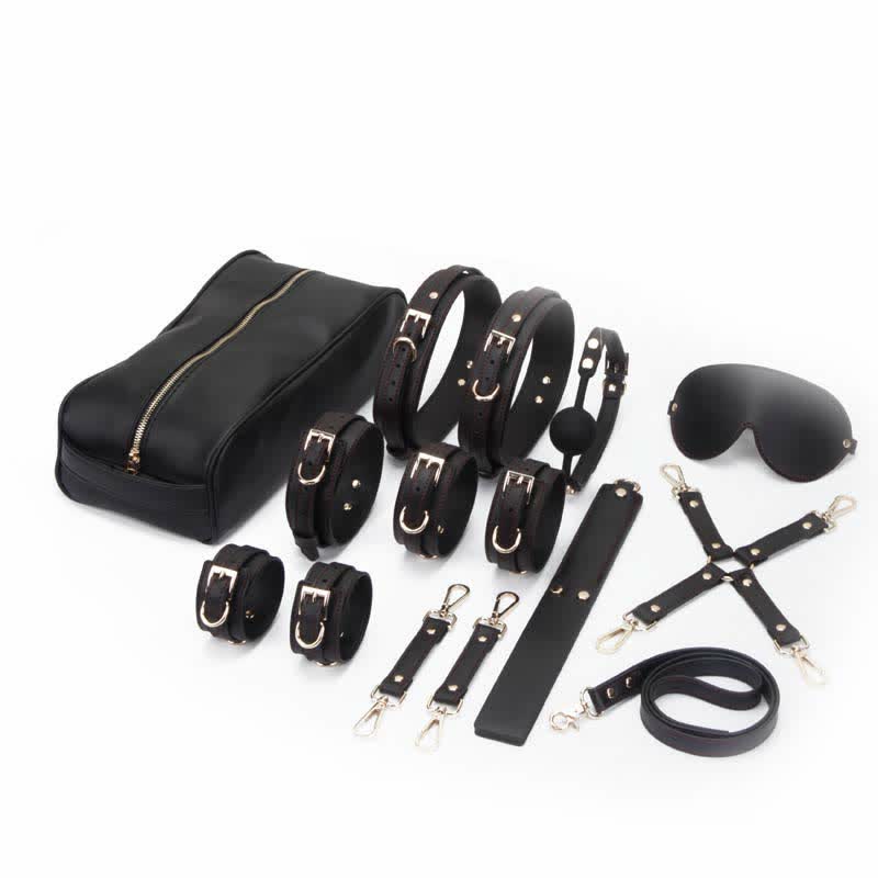 Leather Maid Cosplay Accessories 9 Pieces Set