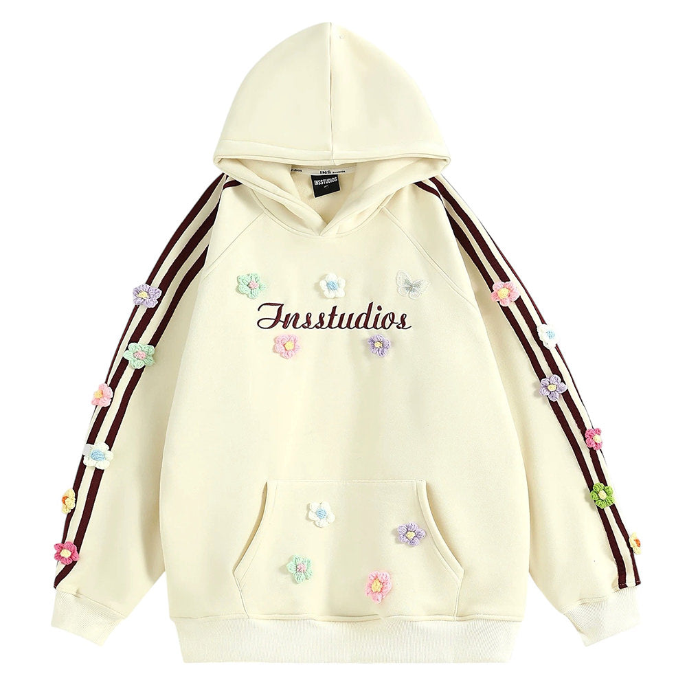Blokette Hoodie Floral Aesthetic Embroidery