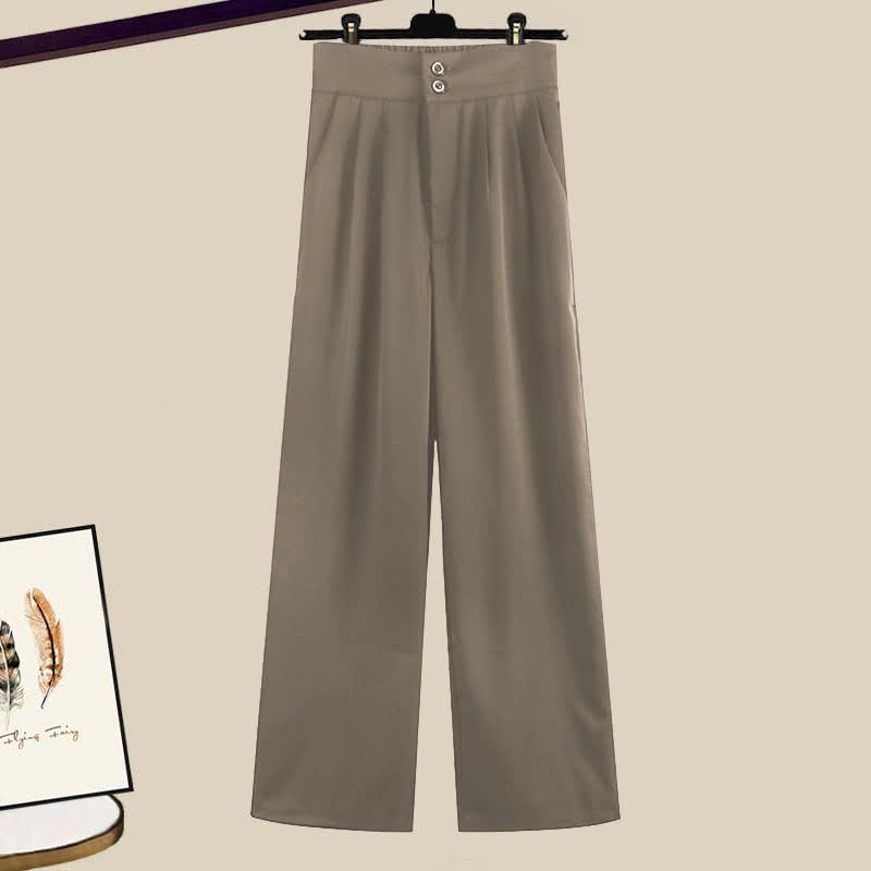 Knit Sweater Casual Pants Set Cross