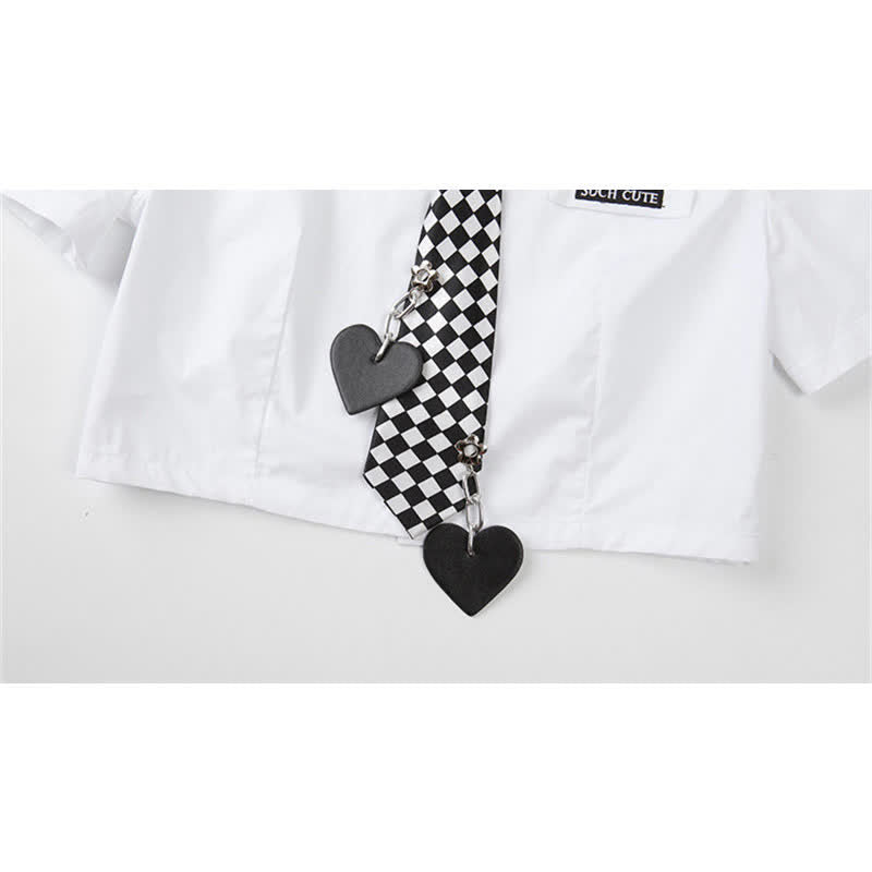 Love Chain T-Shirt Lattice Skirt Tie Cargo Heart Polo