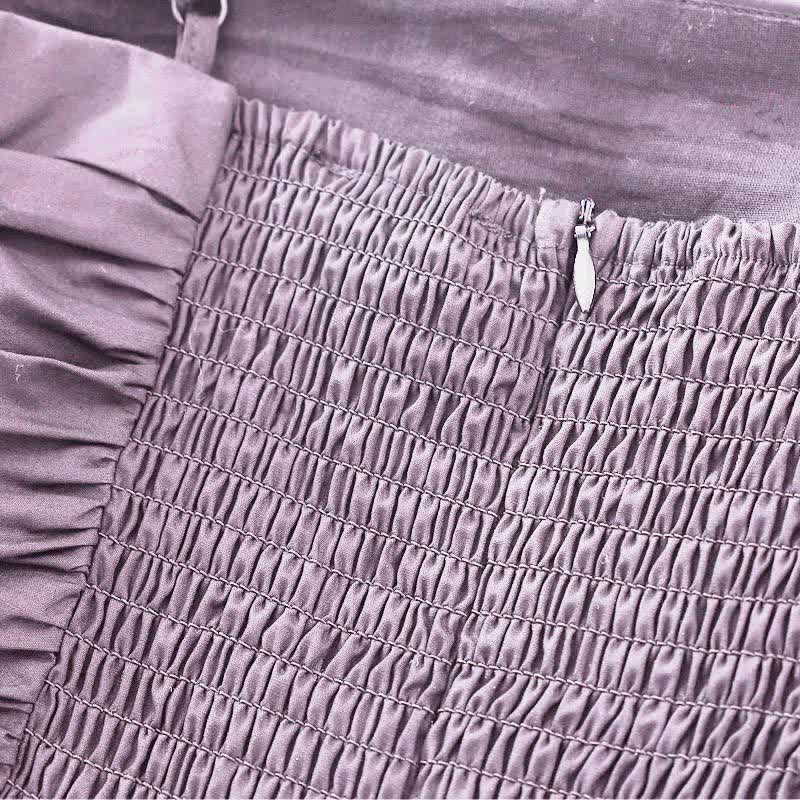 Cardigan Dress Purple Ruffled Lace Slip Set