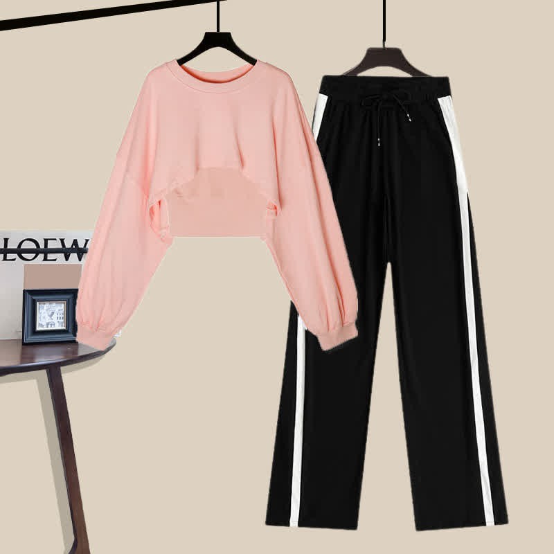 Sweatshirt Pants Three Tank Top Color Pieces Pure Casual