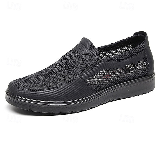 Men's Breathable Slip-On Mesh Sneakers - Lightweight and