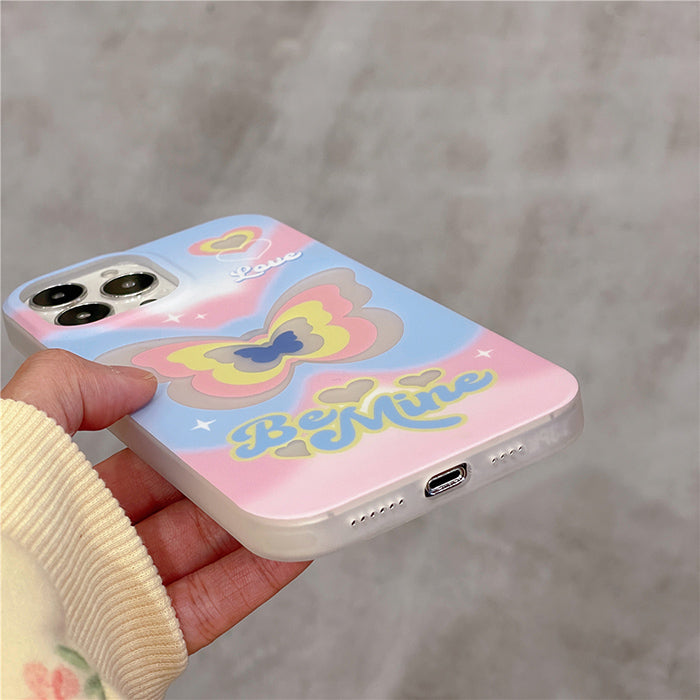 Coque iPhone à motif de papillons colorés et doux