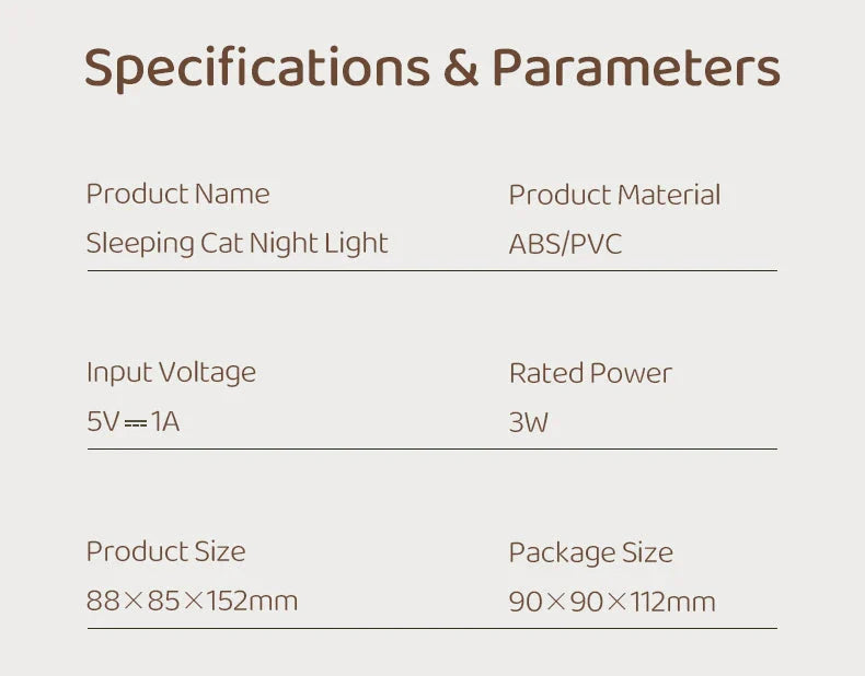 Cute Cat Bedside Night Light