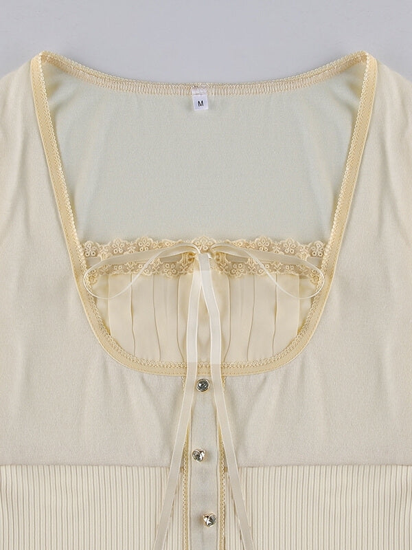 Sweet Lace Apricot Top SpreePicky