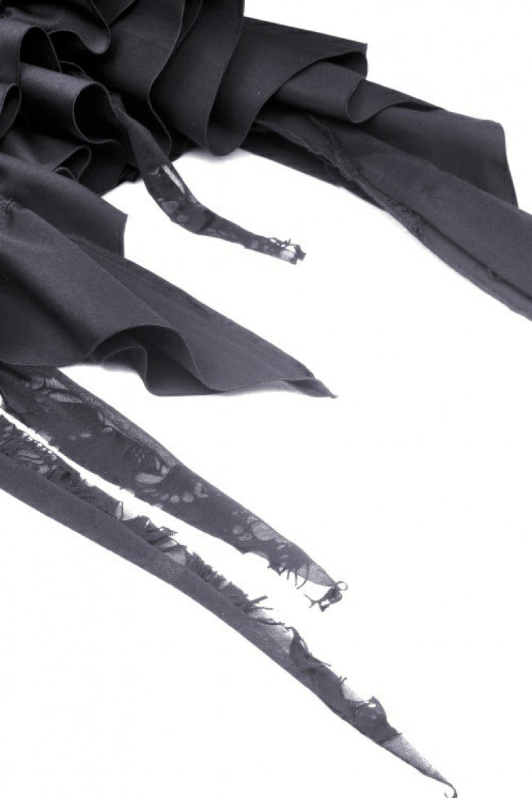 Frilly Zippered Gothic Evening Dress