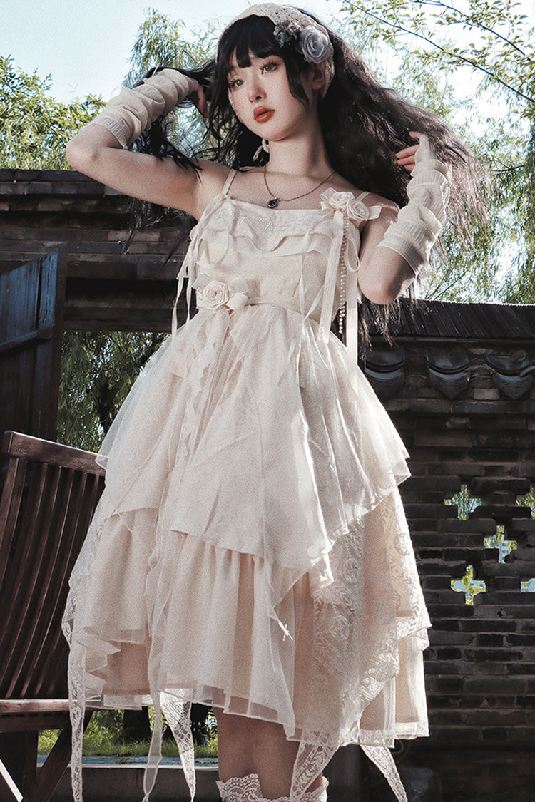 Princess Ruffle Bowknot JSK in Champagne