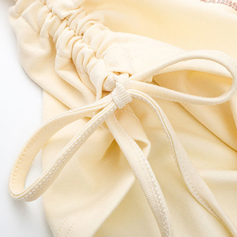 Cartoon Cargo Shirt Letter Pants Pink Casual