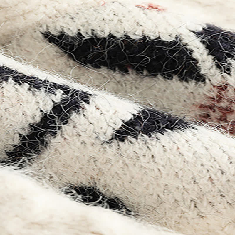 SweaterMidi Colorblock Round Collar Skirt