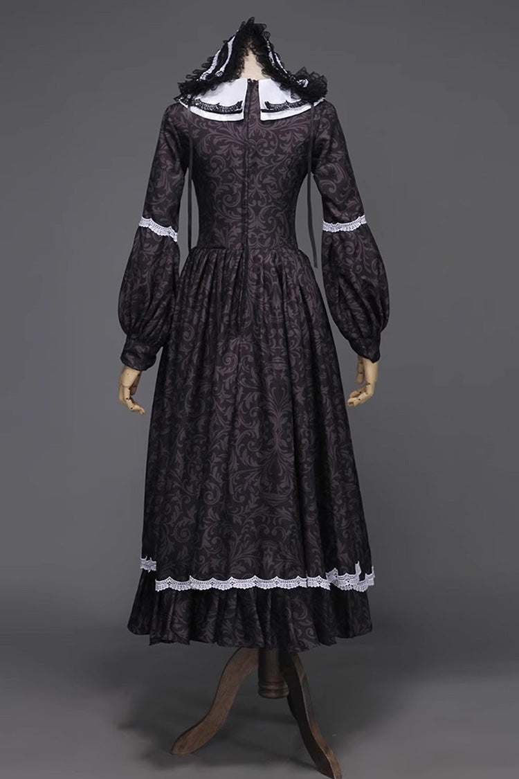Sweet Lolita Dress with Bowknot and Ruffled Sleeves