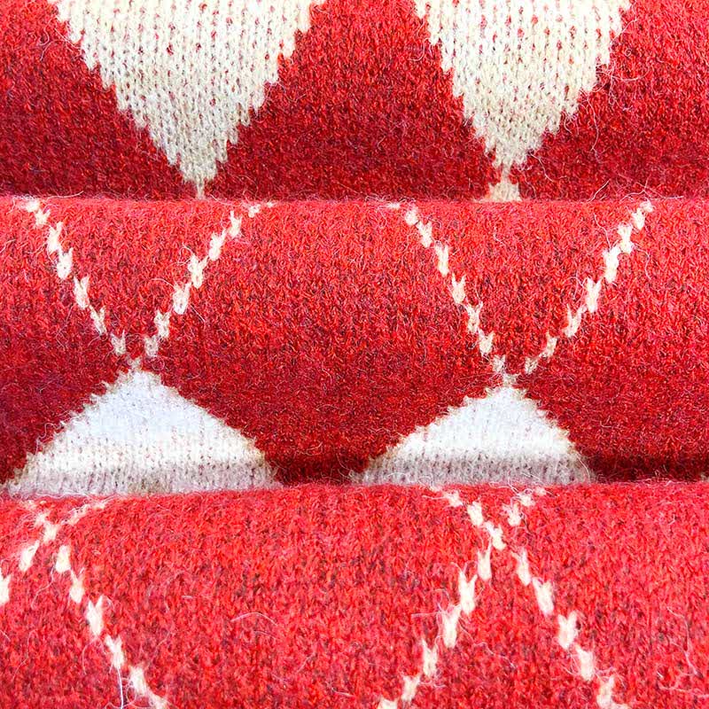 Dress Sweatshirt Set Plaid Slip Rhombus Red