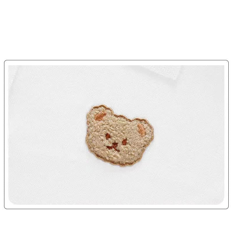 Bear Polo Embroidery T-Shirt Casual Pants