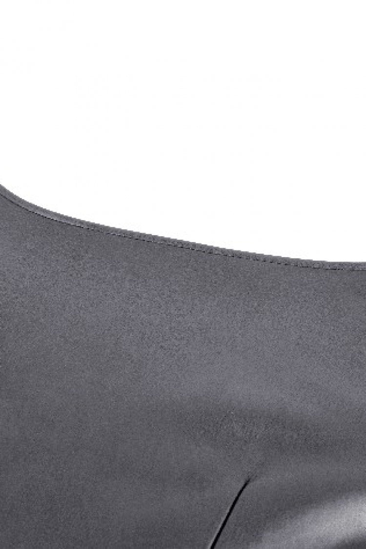 Jet Black Cut-Out Side Slit Asymmetrical Hem Punk Dress