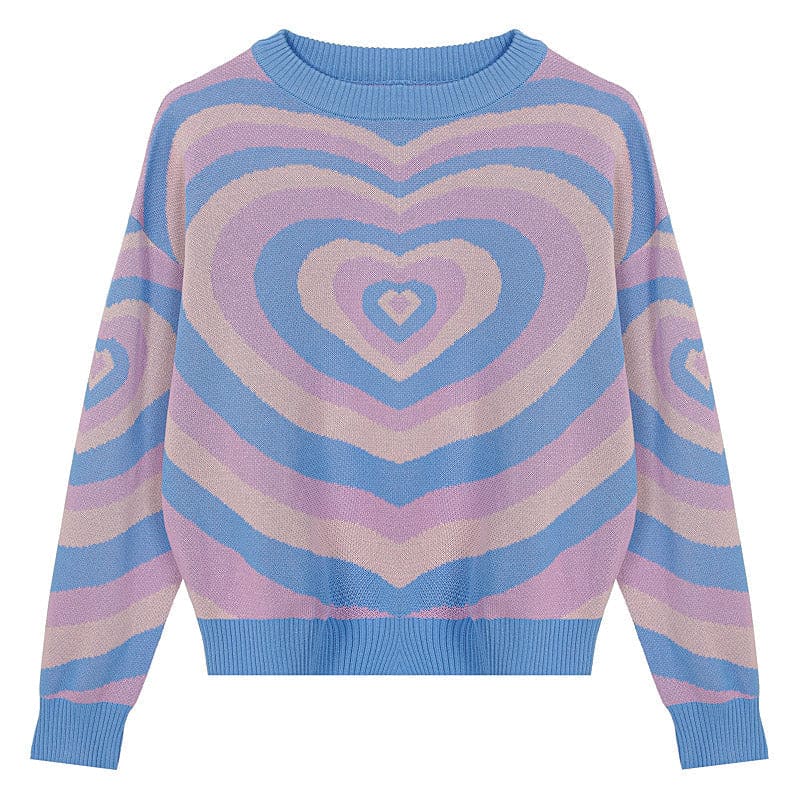 Purple Heart Spread Sweater - Sweater