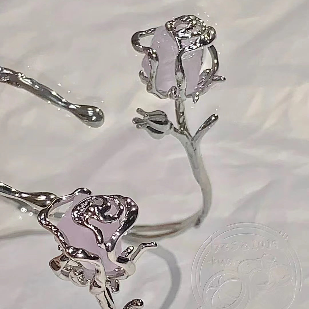 Stone Rose Adjustable Bracelet - Heartzcore