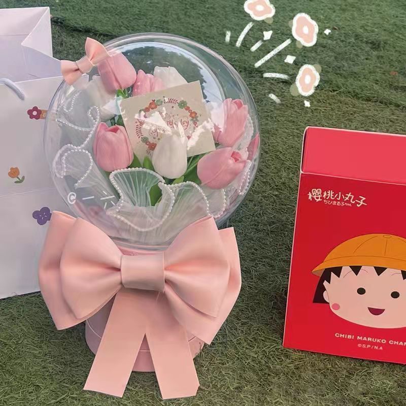 DIY Tulip Bubble LED Flower Bouquet MK18585