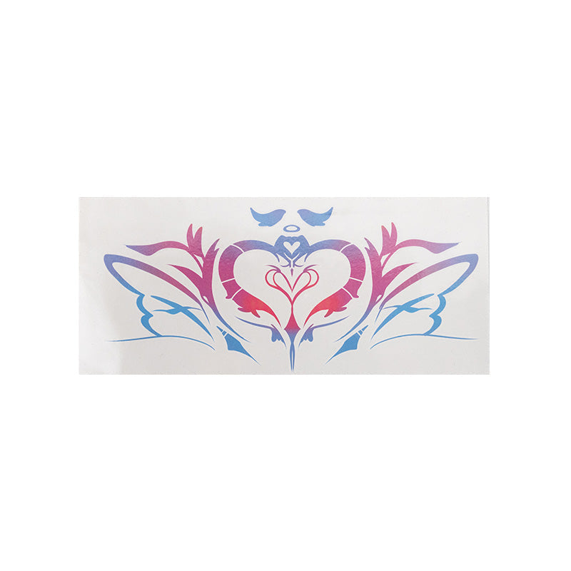 Pastel Rainbow Succubus Belly Tattoo MK19135