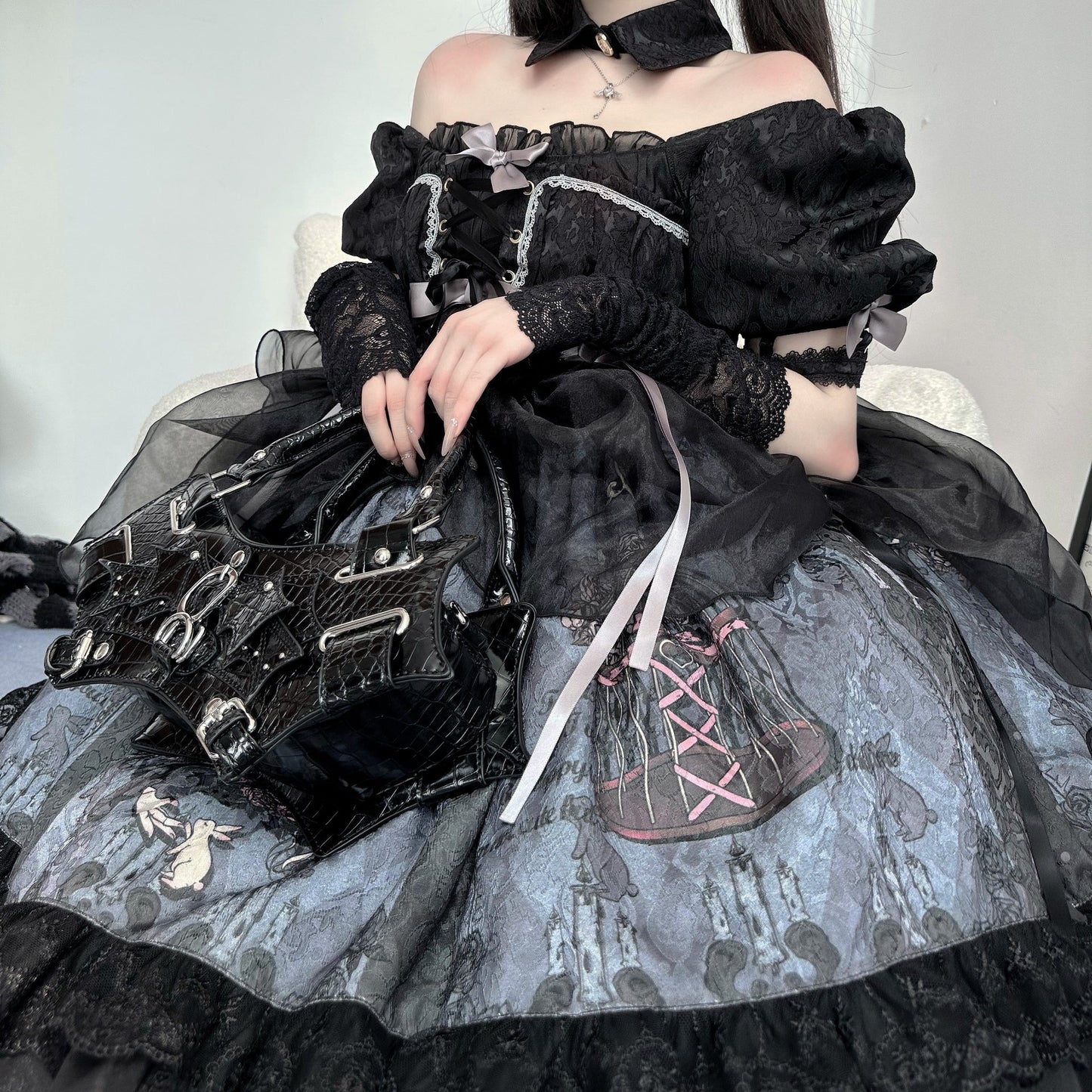 Deep In Roses Sweet Princess Dark Lolita Dress ON818