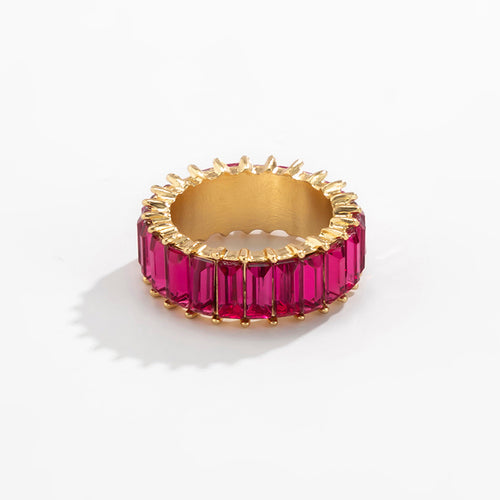 Bindi Baguette Eternity Band 925 Ring LIN40 - mkkawaiishop