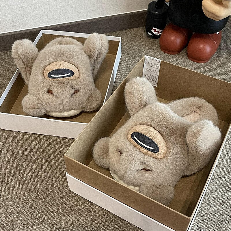 Kawaii Funny Bear Homewear Slippers ME21 - mkkawaiishop