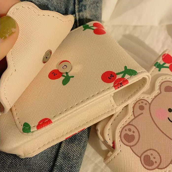 Sac de rangement pour rouge à lèvres avec miroir en forme d'ours MK18735