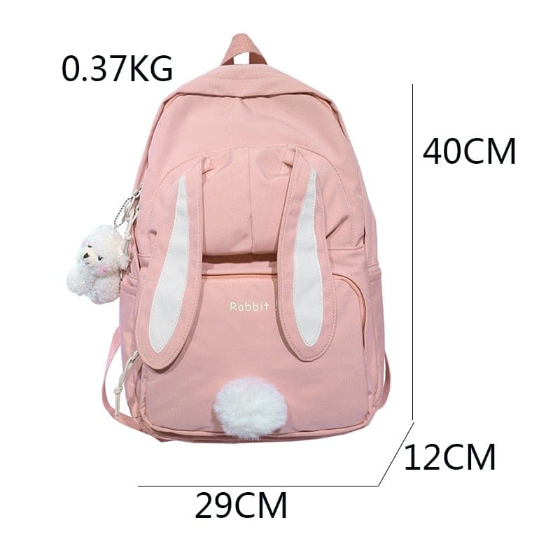 Sac à dos Kawaii de grande capacité avec motif lapin mignon K17464