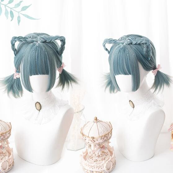 Green Lolita Mixed Color Short Wig MK0021R - mkkawaiishop