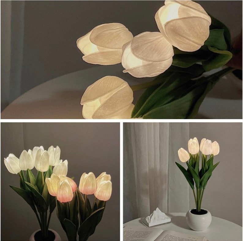 Tulip Flowerpot Lamp Night Light 6 PCS LED SU01 - mkkawaiishop