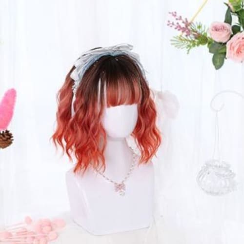 Lolita Two Color Short Curly Wig MK15666 - mkkawaiishop