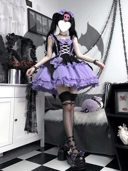 Emma Witchy Black and Purple Perfect Dress Cute ON808