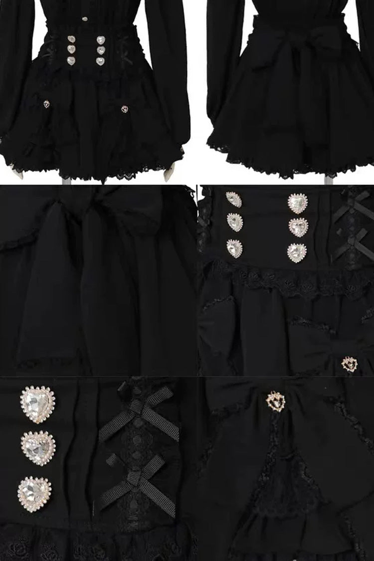 Plaid Ruffled Bow Gothic Japanese Lolita Skirt Three Colors