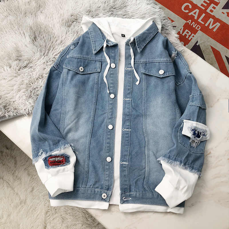 SpreePicky Denim Hoodie Jacket Coat SP14510