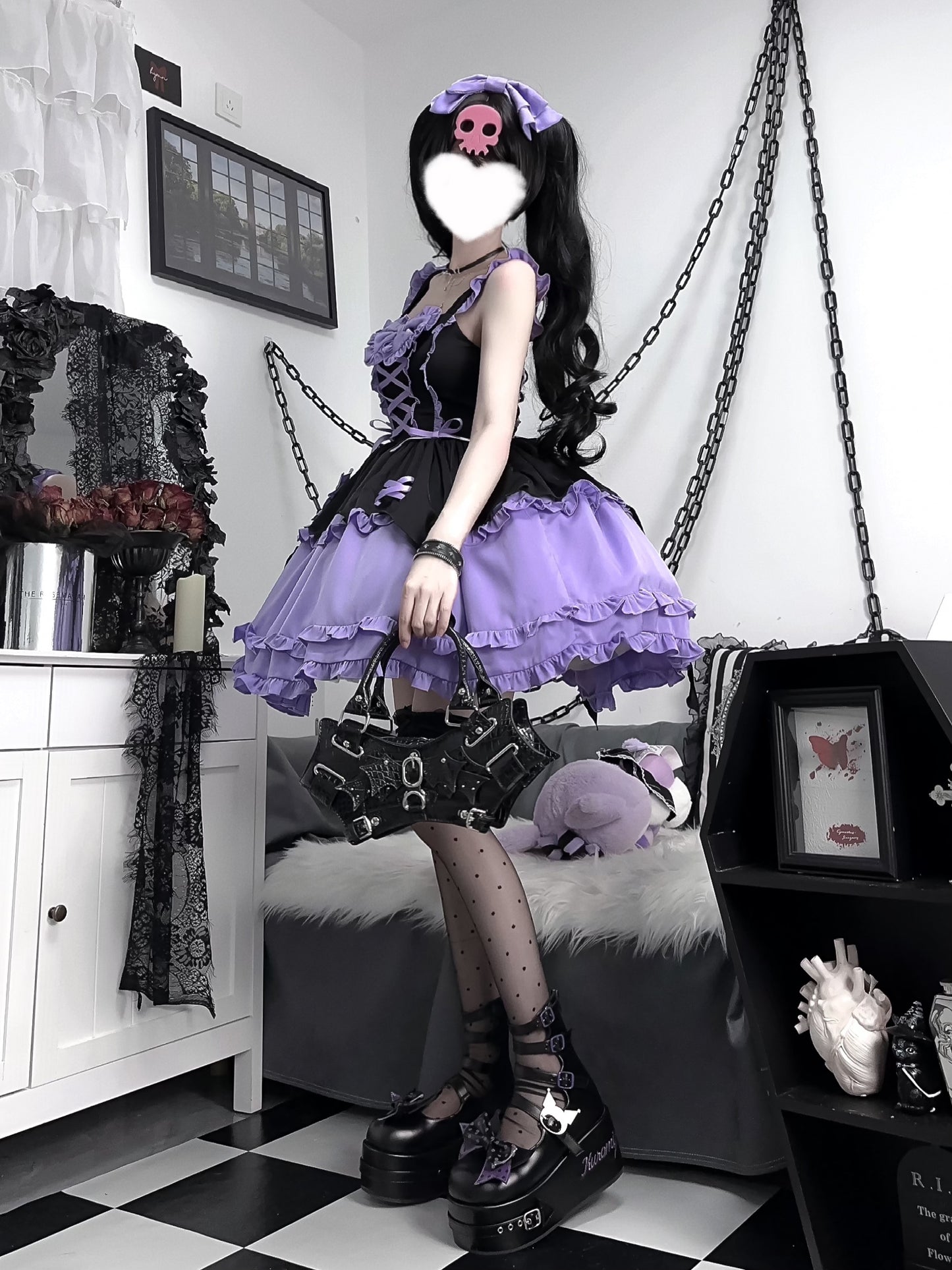 Emma Witchy Black and Purple Perfect Cute ON808