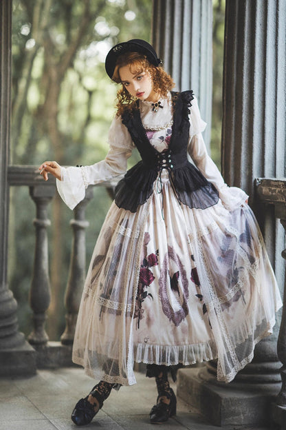 Gothic French Princess Ruffle Lolita Set with Long Sleeves