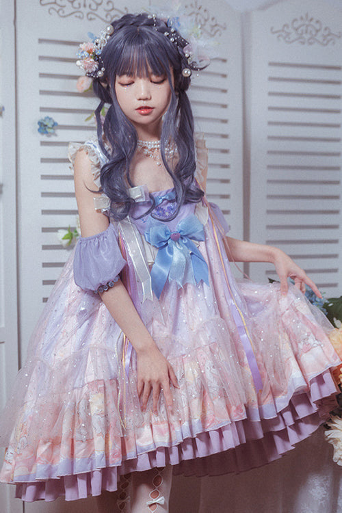 Coordinating Gloves High-Waist Sweet Lolita JSK Dress