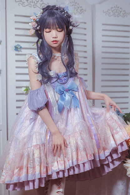 Coordinating Gloves High-Waist Sweet Lolita JSK Dress