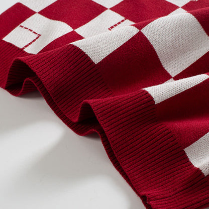 Vest Dress Pleated Bunny Print Shirt Lattice Set