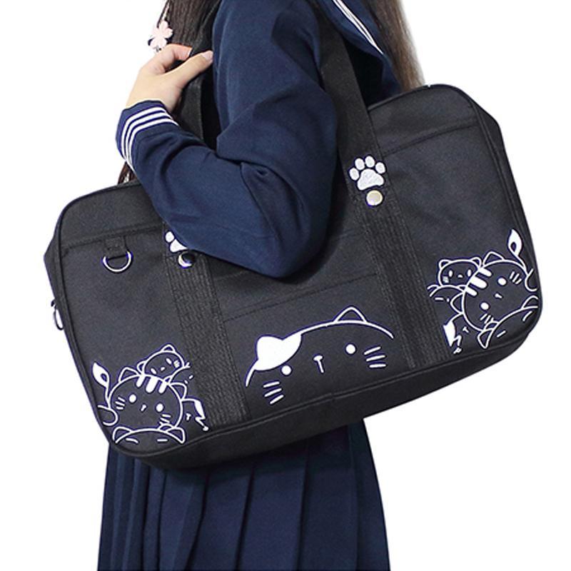 Sac à bandoulière pour uniforme de dessin animé Kawaii JK Cat