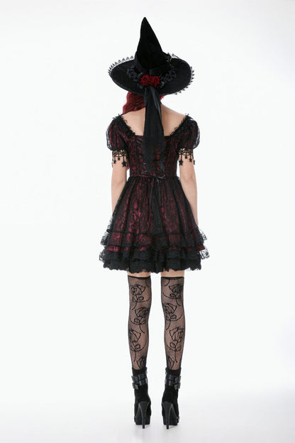 Star Square-Cut Lace Princess Graduation Dress