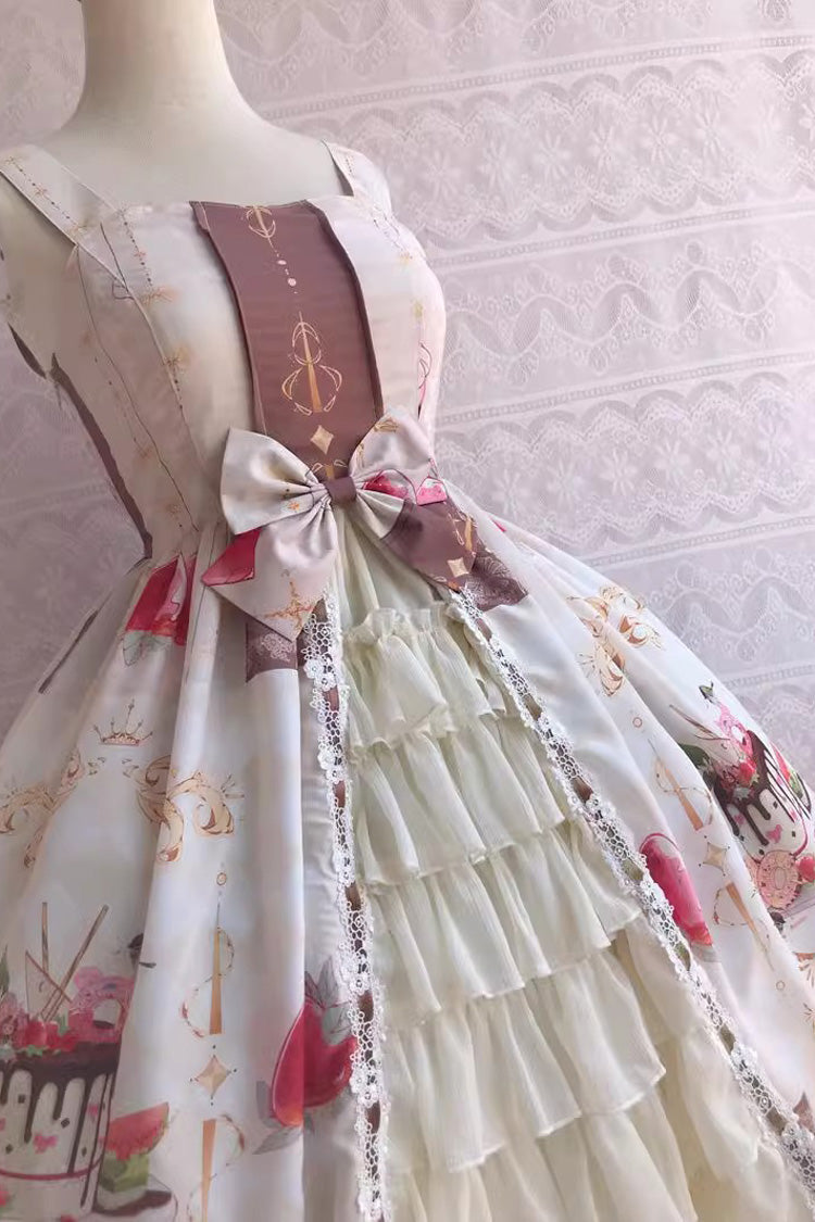 Cool Summer Dessert Print Ruffle Cardigan Jsk - Sweet Lolita
