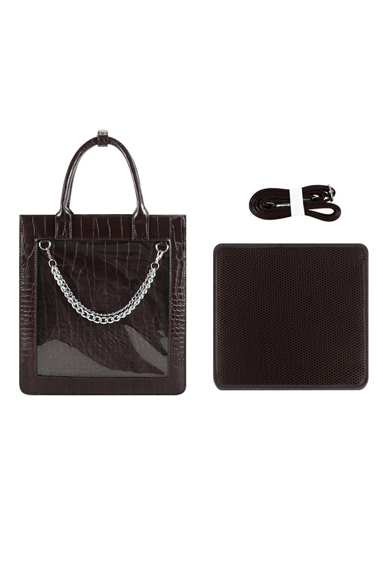 Transparente Gothic Handtasche mit Kette