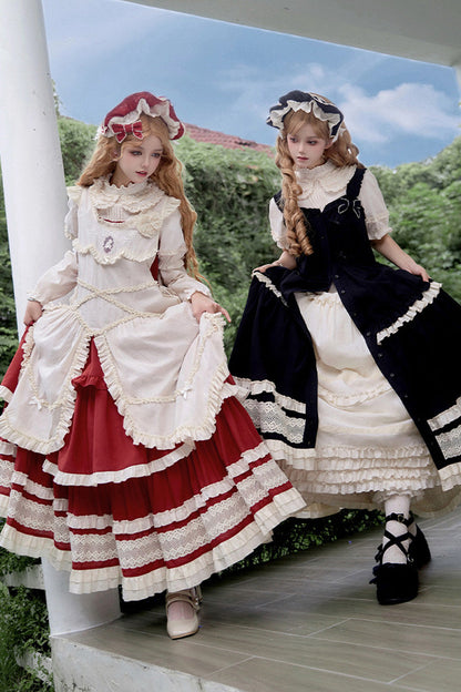 Lily Multi-Layered Ruffle Lace Classic Elegant Lolita Jsk Dress